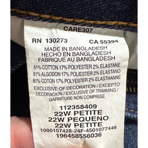 NWT Lee Womens Legendary Plus 90s TAPER Mid Rise Jeans 22W Petite Straight Fit - Picture 12 of 12